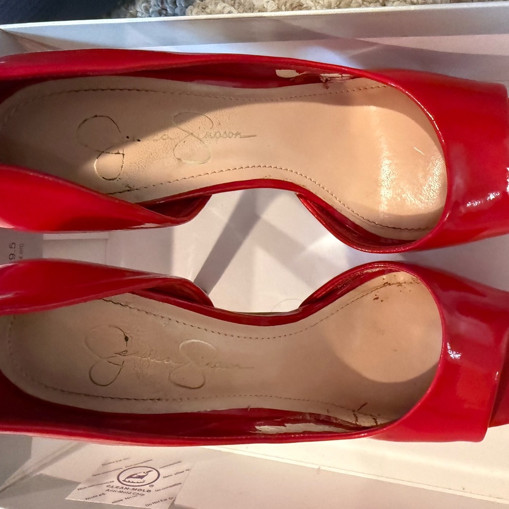Jessica Simpson Size 7 woman’s Lipstick Red Heels - Picture 3 of 5